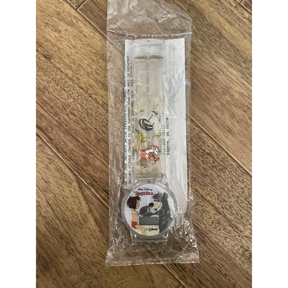 Vintage 1990 Disney Jungle Book Digital Watch Sealed Promo Mowgli Untested - Picture 1 of 7